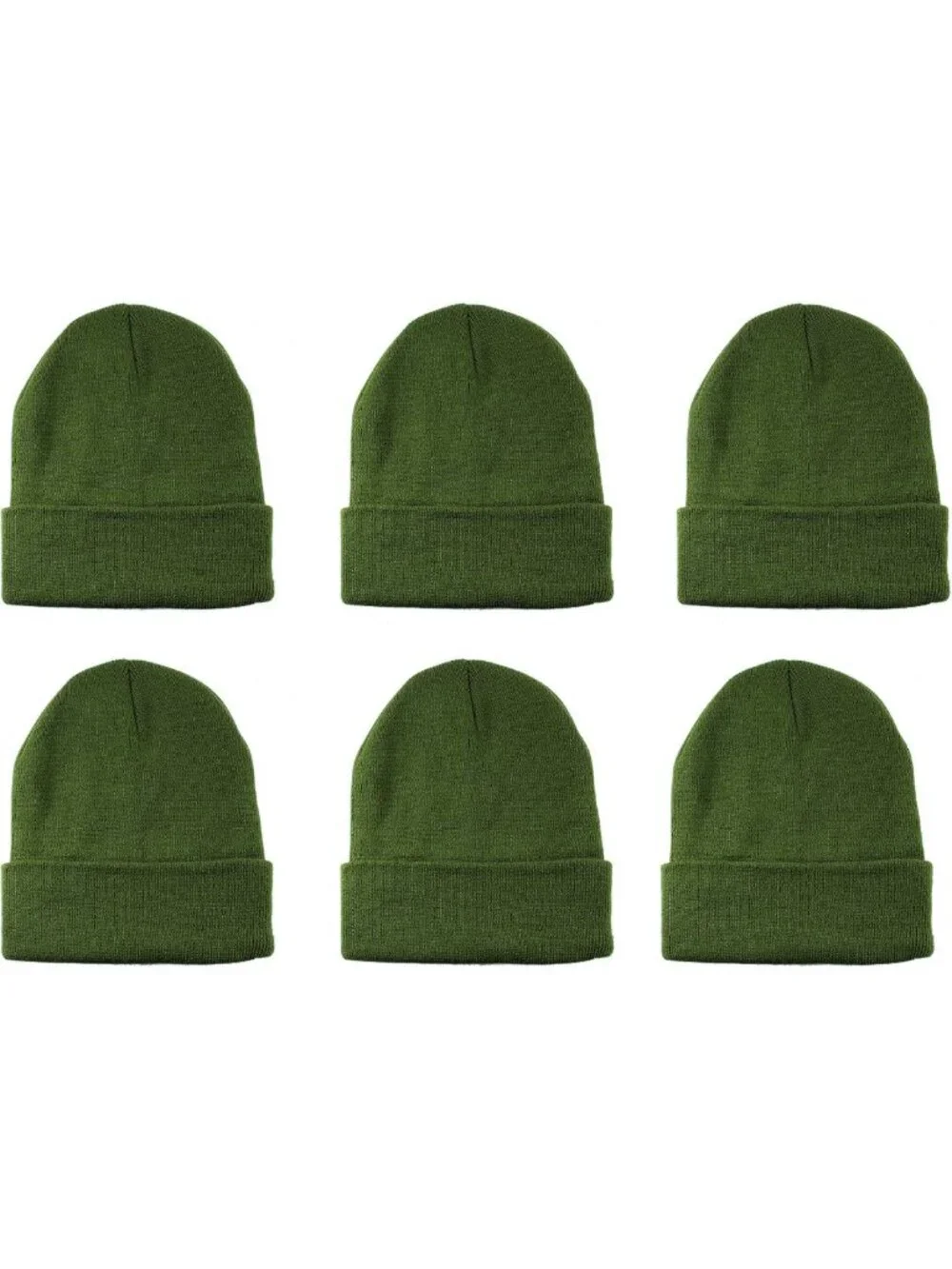 Cozy Unisex Knitted Winter Beanie Hat Set - 6 Stylish Warm Hats for Cold Weather